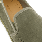 Rivieras European Union Slip - On Woven Split Toe Moccasin Muted Green 3095 Shoes handmade in Spain.