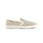 Rivieras European Union Woven Slip - On Loafer Ecru and Black 3130 Shoes handmade in Spain.