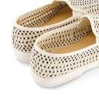Rivieras European Union Woven Slip - On Loafer Ecru and Black 3130 Shoes handmade in Spain.