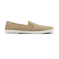 Rivieras Leisure shoes Beige Raffia Slip - On Loafer 1311 Mocassin handmade in Spain.