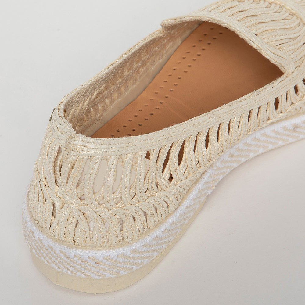 Rivieras Leisure Shoes Braided Raffia Slip - On Loafer 1550 handmade in Spain.