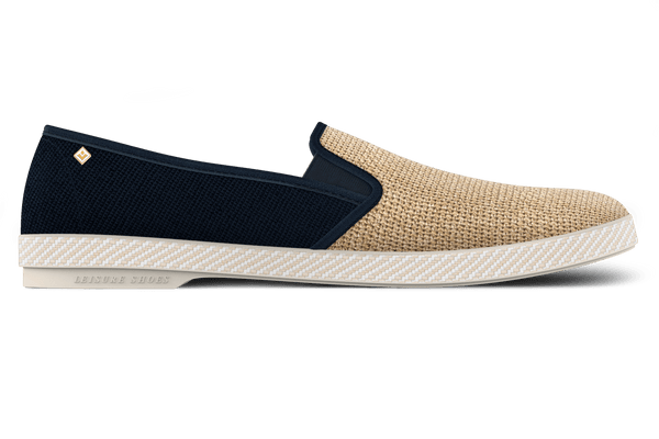 Rivieras Leisure Shoes Mens Slip On Loafers Size 45 Casual Summer Navy Gray Mesh Classic Cotton Canvas & Mesh Slip-On Loafer 2004 | Rivieras  main image 2