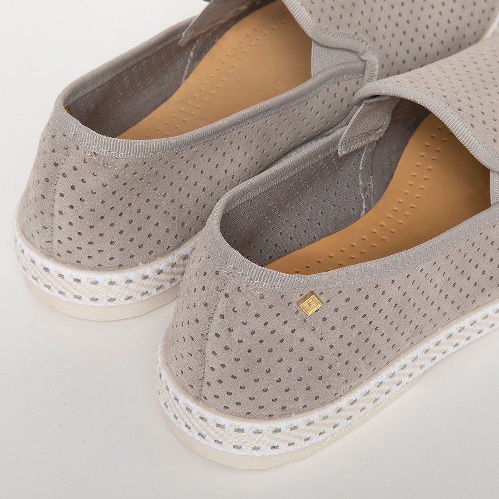 Rivieras Leisure Shoes Classic Suede Slip - On Loafer Gray 3072 Shoes handmade in Spain.