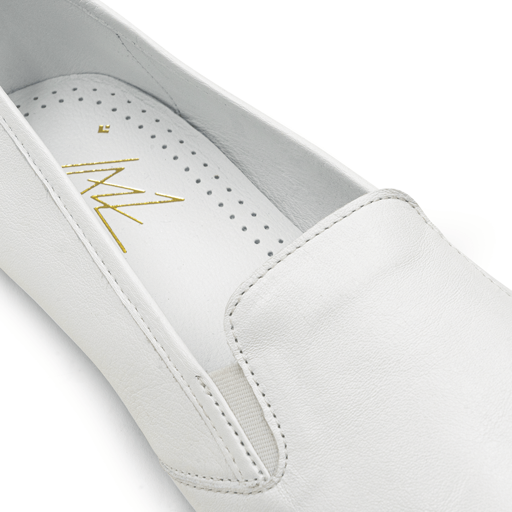 Rivieras Leisure shoes Leather Jazz Shoe White J1000 Jazz handmade in Spain.
