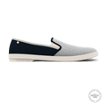 Rivieras Shoes Classic Canvas & Mesh Slip on Loafer in Navy and Light Blue 9213 Mocassin handmade in Spain.