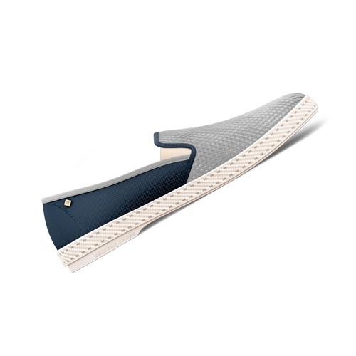 Rivieras Shoes Classic Canvas & Mesh Slip on Loafer in Navy and Light Blue 9213 Mocassin handmade in Spain.