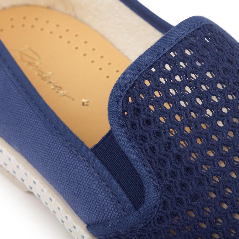 Rivieras Shoes Classic Canvas & Mesh Slip - On Loafer in Working Blue 2014 Mocassin handmade in Spain.