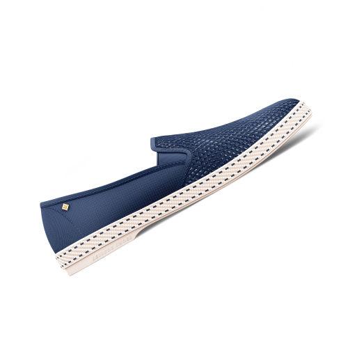 Rivieras Shoes Classic Canvas & Mesh Slip - On Loafer in Working Blue 2014 Mocassin handmade in Spain.