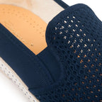 Rivieras Shoes Classic Cotton Canvas & Mesh Slip - On Loafer 2004 Mocassin handmade in Spain.