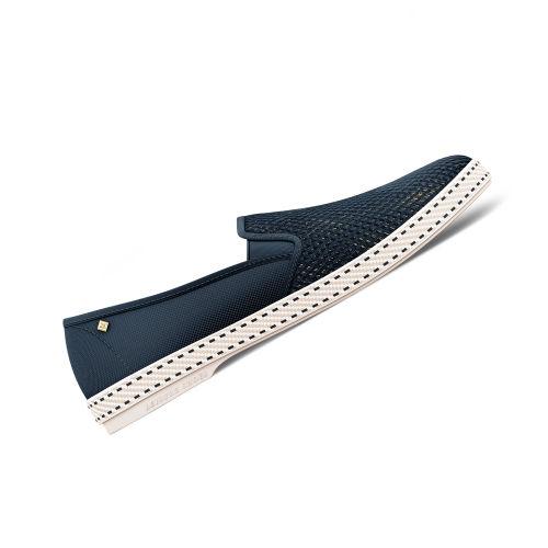 Rivieras Shoes Classic Cotton Canvas & Mesh Slip - On Loafer 2004 Mocassin handmade in Spain.