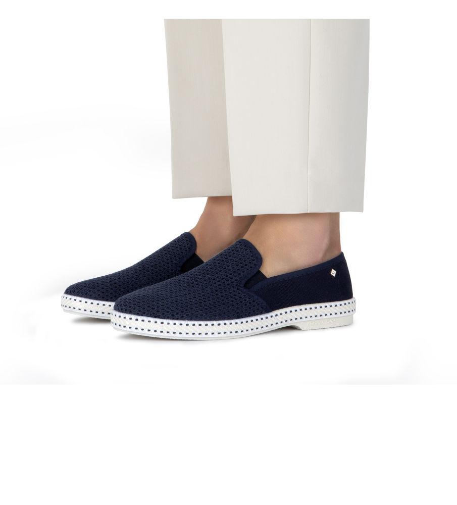 Rivieras Shoes Classic Cotton Canvas & Mesh Slip - On Loafer 2004 Mocassin handmade in Spain.