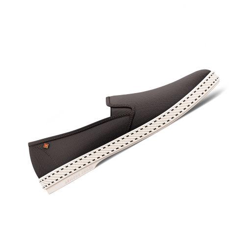 Rivieras Shoes Classic Cotton Canvas Slip - On Loafer Black 1001 Mocassin handmade in Spain.