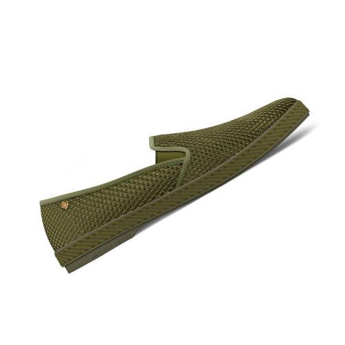 Rivieras Shoes Classic Mesh Slip - On Loafer in Army Green 3211 Mocassin handmade in Spain.
