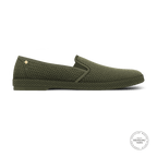 Rivieras Shoes Classic Mesh Slip - On Loafer in Army Green 3211 Mocassin handmade in Spain.