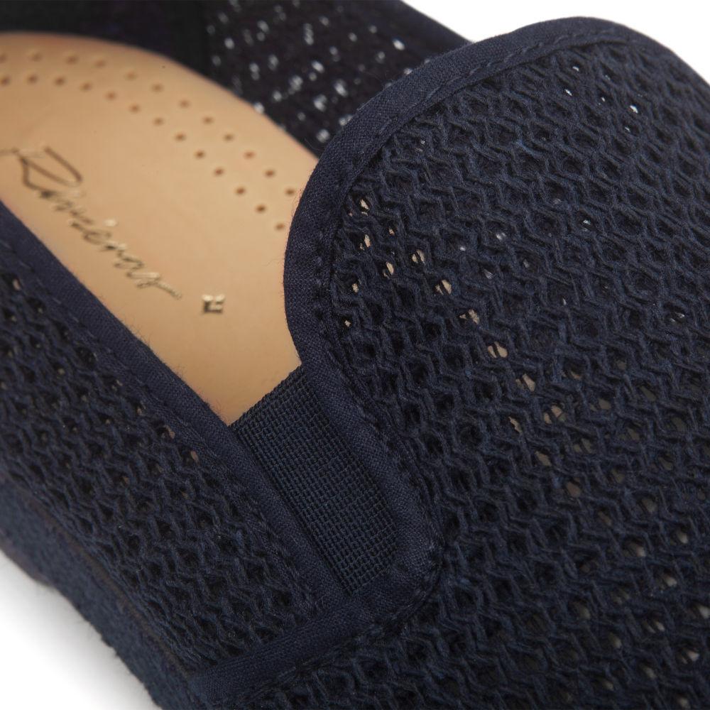 Rivieras Shoes Classic Mesh Slip - On Loafer in Navy 3204 Mocassin handmade in Spain.