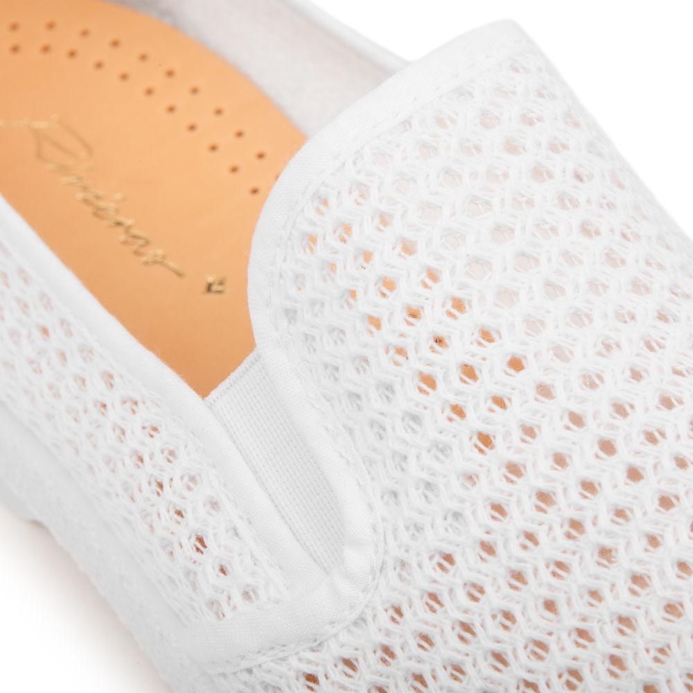 Rivieras Shoes Classic Mesh Slip - On Loafer in White 3200 Mocassin handmade in Spain.