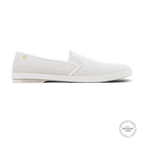 Rivieras Shoes Classic Mesh Slip - On Loafer in White 3200 Mocassin handmade in Spain.