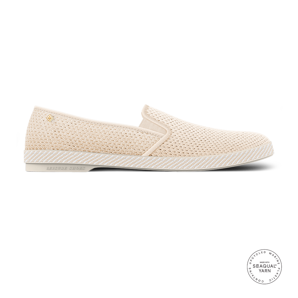 Rivieras Shoes Classic Mesh Slip - On Loafer Natural 3202 Mocassin handmade in Spain.