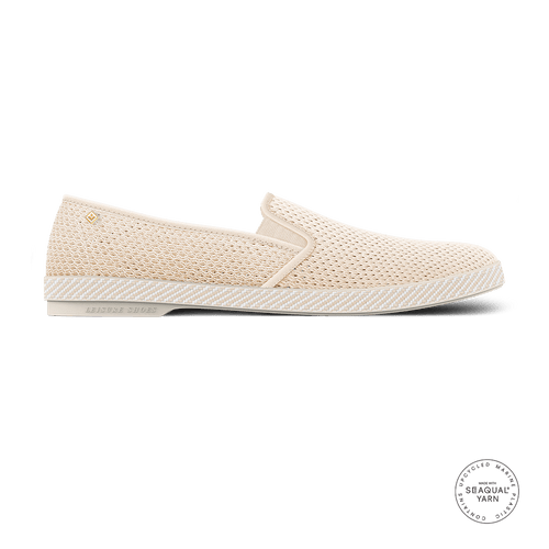 Rivieras Shoes Classic Mesh Slip - On Loafer Natural 3202 Mocassin handmade in Spain.