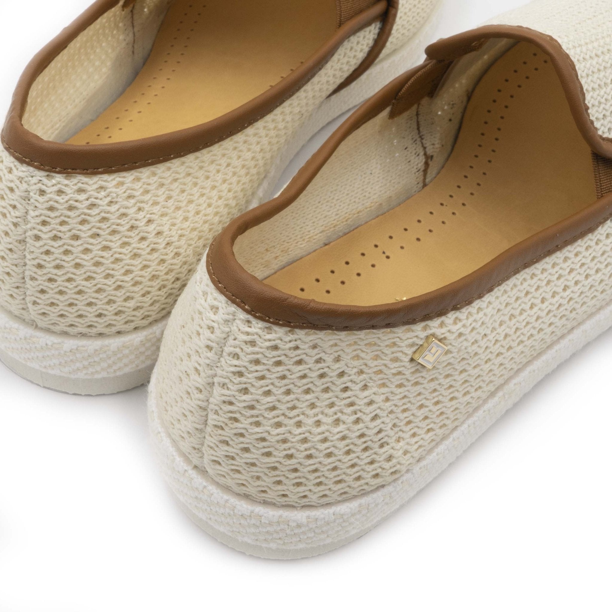 Rivieras Shoes Classic Mesh Slip - On Loafer with Imitation Leather Trim 3401 Mocassin handmade in Spain.