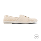 Rivieras Shoes Classic Mesh Slip - On Loafer with Laces in Cream 4022 Mocassin handmade in Spain.