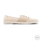 Rivieras Shoes Classic Mesh Slip - On Loafer with Laces in Cream 4032 Mocassin handmade in Spain.
