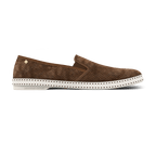 Rivieras Shoes Classic Suede Slip - On Loafer in Brown 3063 Mocassin handmade in Spain.