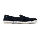 Rivieras Shoes Classic Suede Slip - On Loafer Navy 3064 Mocassin handmade in Spain.