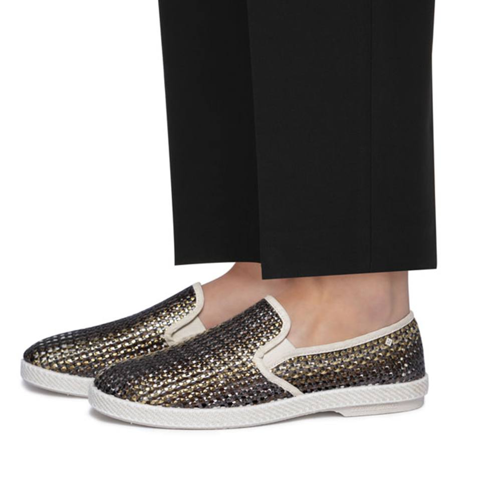 Rivieras Shoes Lord Woven Leatherette Slip - On Loafer 3114 Mocassin handmade in Spain.
