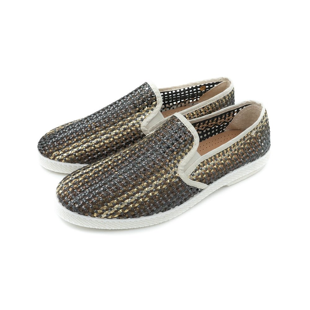 Rivieras Shoes Lord Woven Leatherette Slip - On Loafer 3114 Mocassin handmade in Spain.