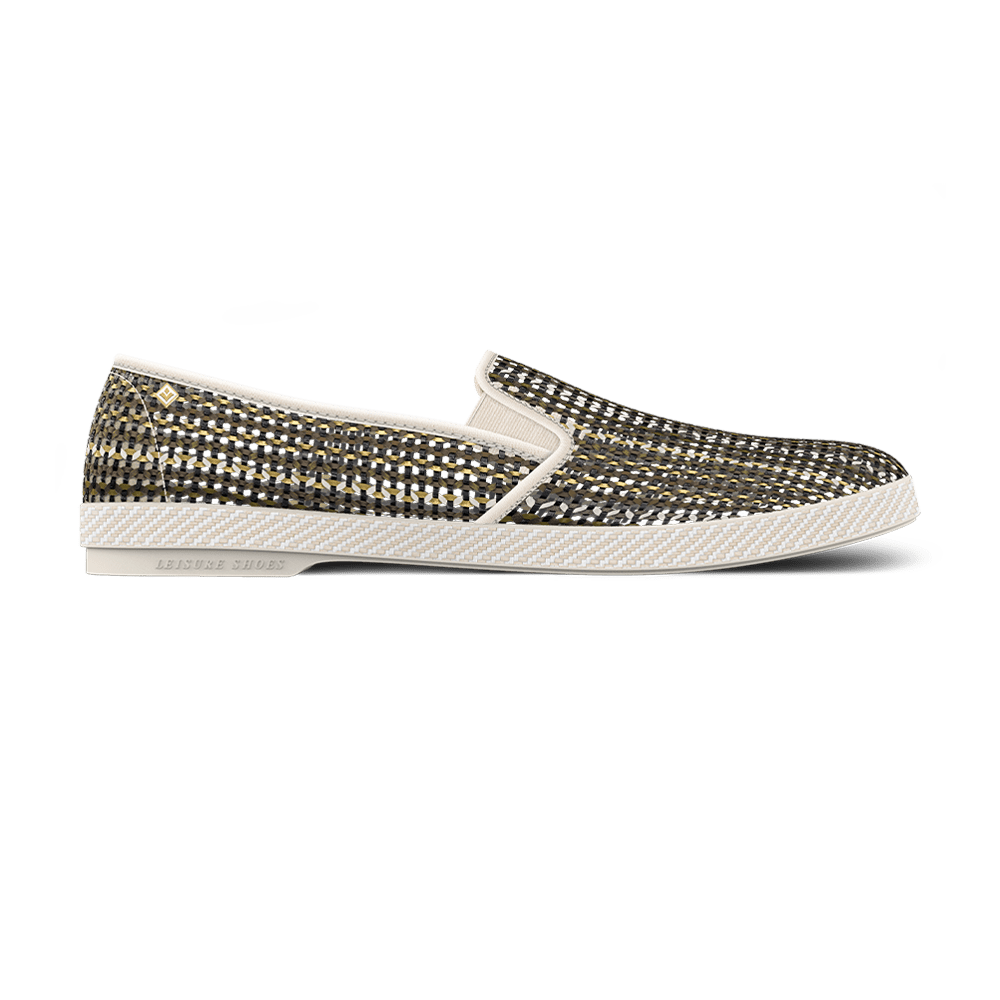 Rivieras Shoes Lord Woven Leatherette Slip - On Loafer 3114 Mocassin handmade in Spain.