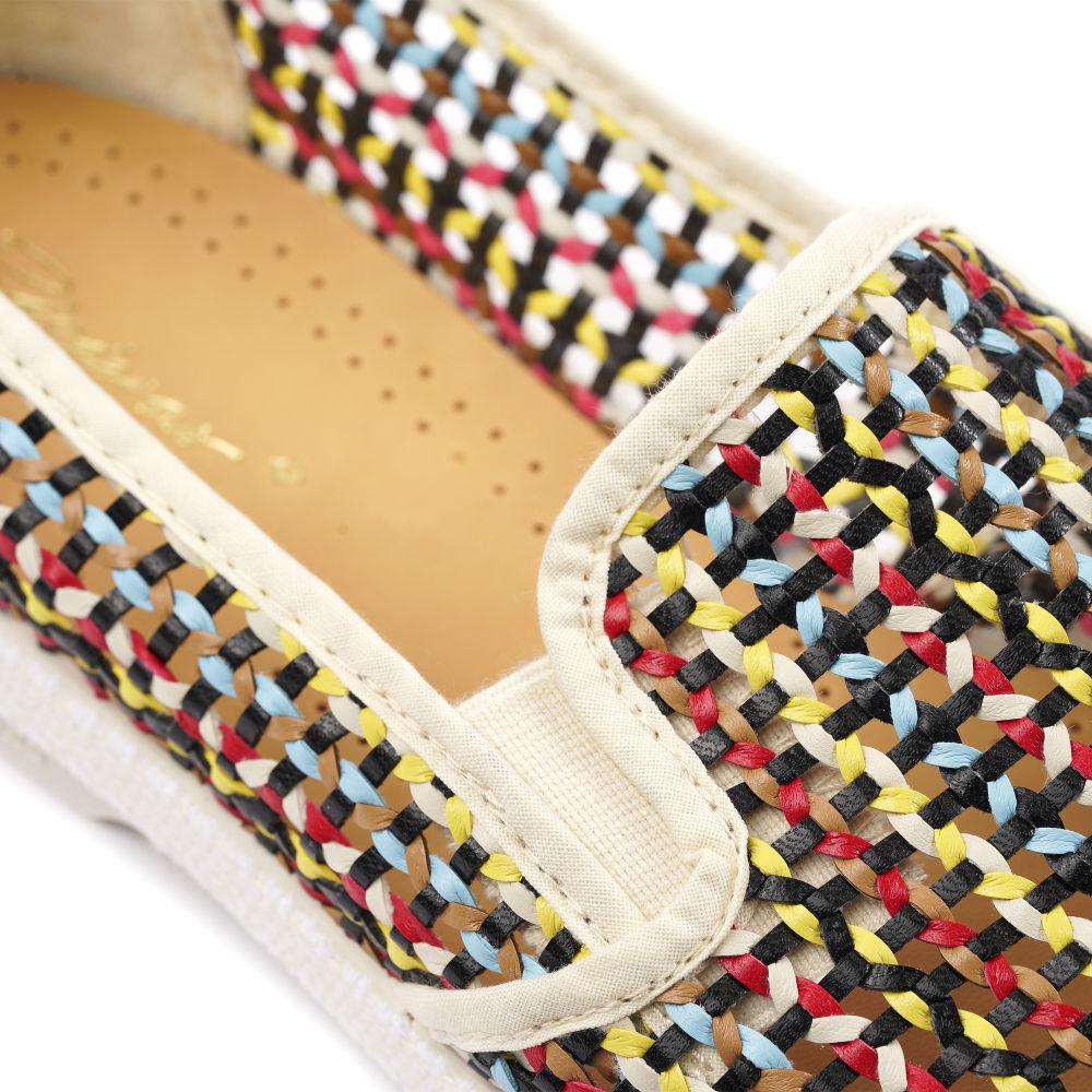 Rivieras Shoes Lord Woven Leatherette Slip - On Loafer Multi - Color 3101 Mocassin handmade in Spain.