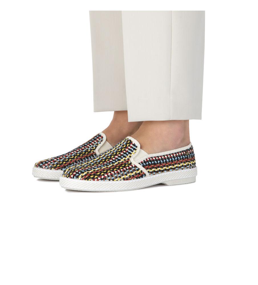Rivieras Shoes Lord Woven Leatherette Slip - On Loafer Multi - Color 3101 Mocassin handmade in Spain.
