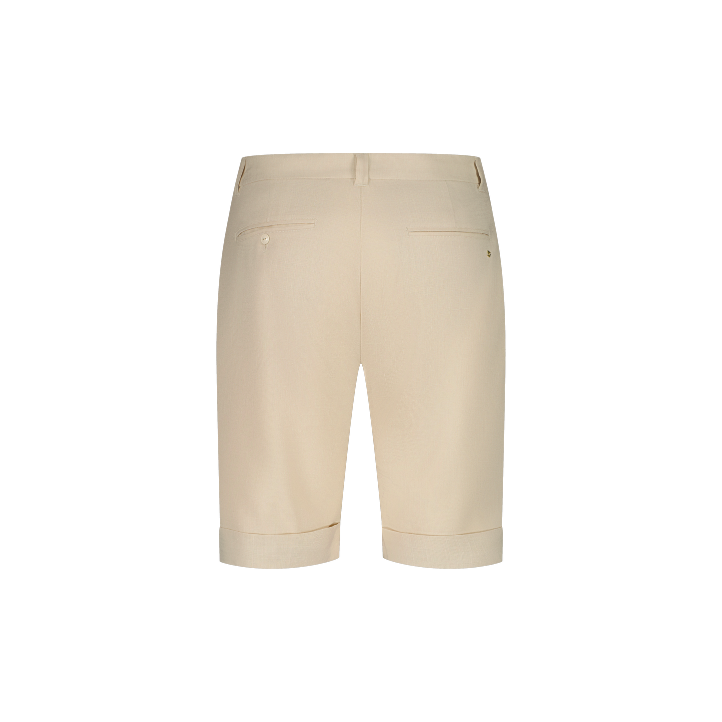Beige Cuffed Shorts