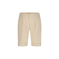 Beige Cuffed Shorts